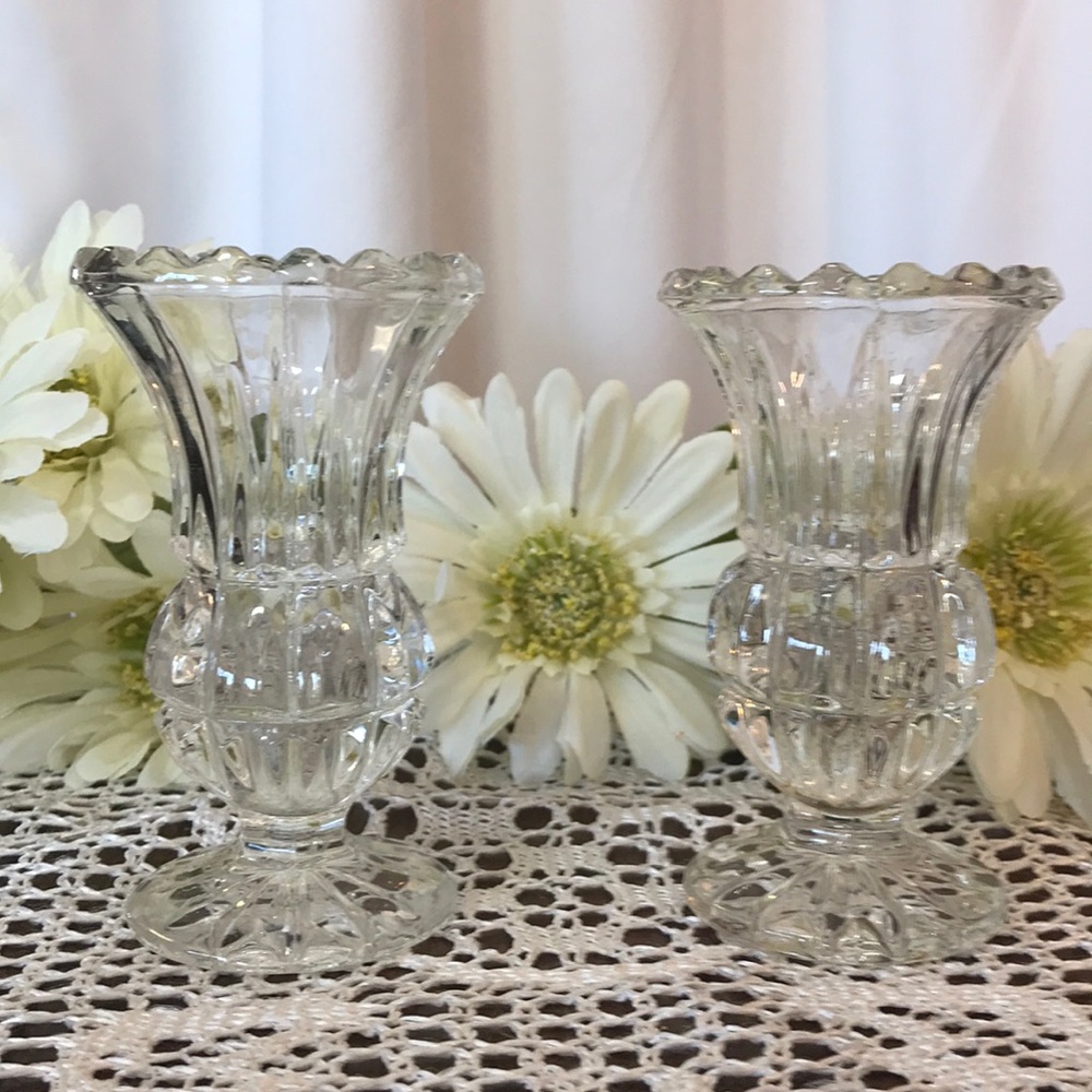 🆓📫 Small Crystal Candle Holders
